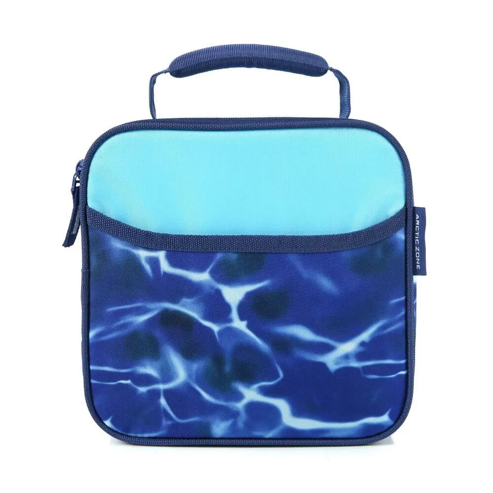 Arctic Zone Lunch Box Combo Thermal Insulation Dark Waters Blue School Lunch Bag